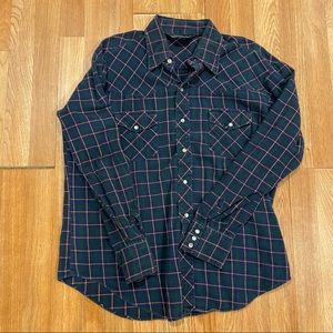 Vintage Lariat Button up Large